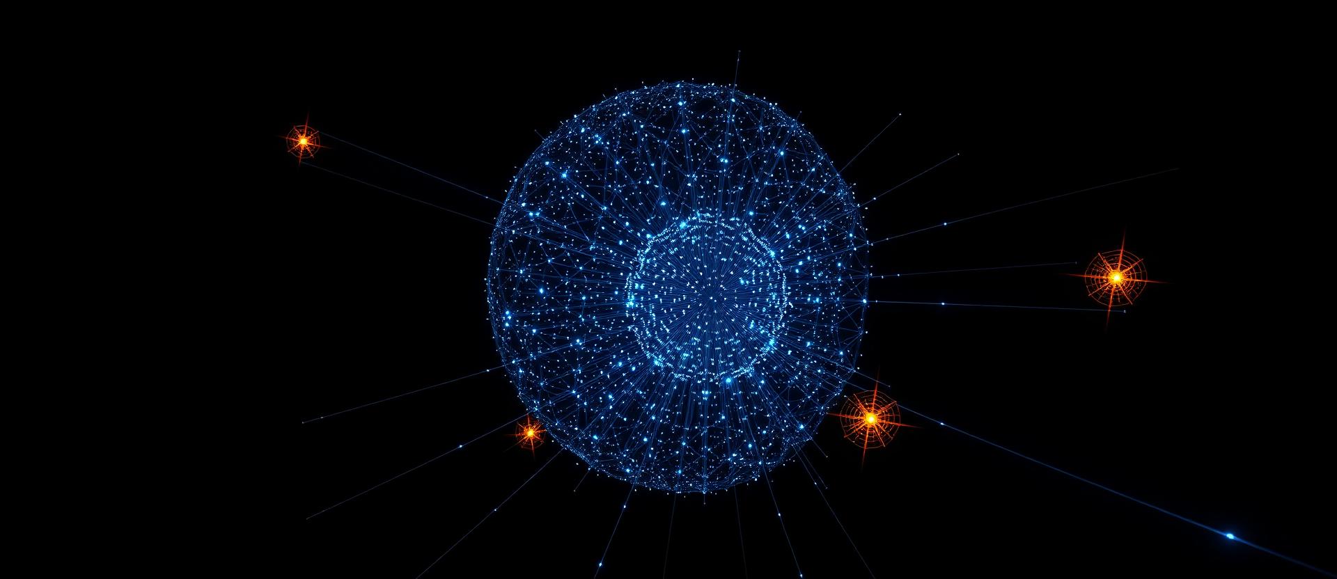 Abstract digital visualization representing the Earthling Platform console.