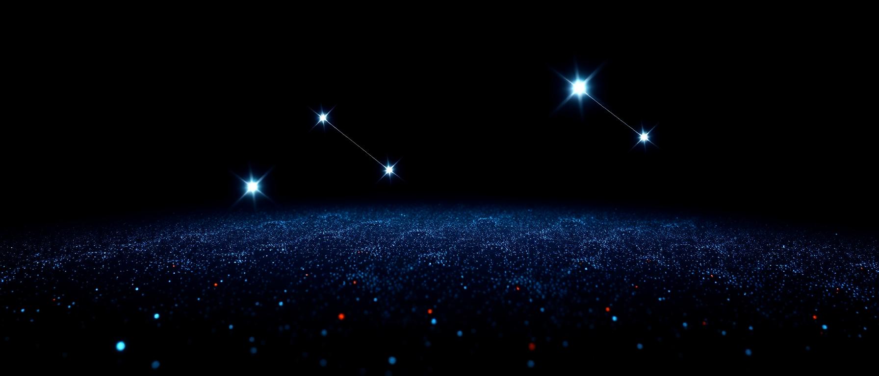 Five stars joined by constellation lines